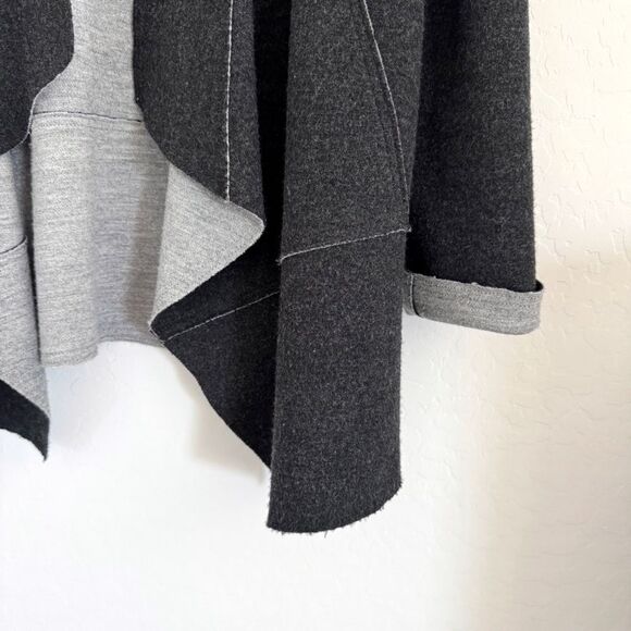 Eileen Fisher Felted Merino Wool Shaped Jacket Charcoal Gray L - Picture 11 of 14